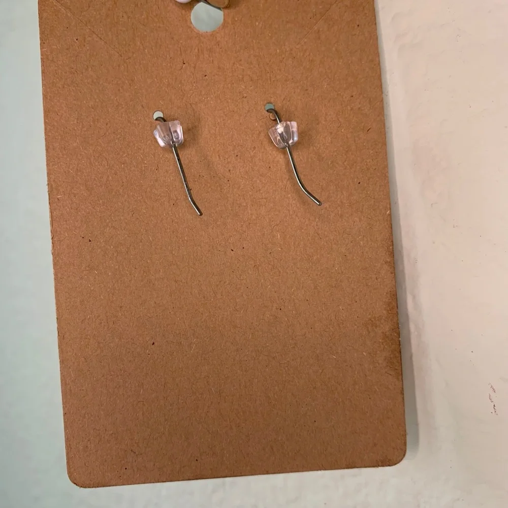 Green Bead with Gold Accent Drop Earrings - Picture 6 of 8